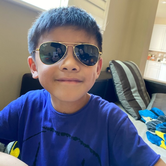 ⛔️SOLD⛔️ Rayban Junior Aviator Pilot Sunglasses Model 223/71 50-13 In Green - Picture 10 of 10